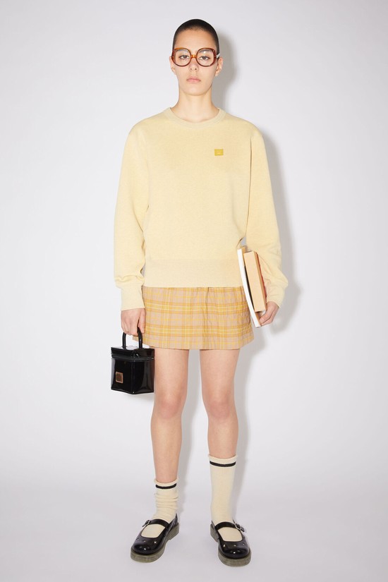 Yellow Acne Studios Crew Neck Women's Sweatshirts | BKXC-64091