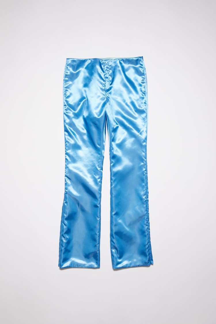 Azure / Blue Acne Studios Satin Men's Trousers | EBUW-78925