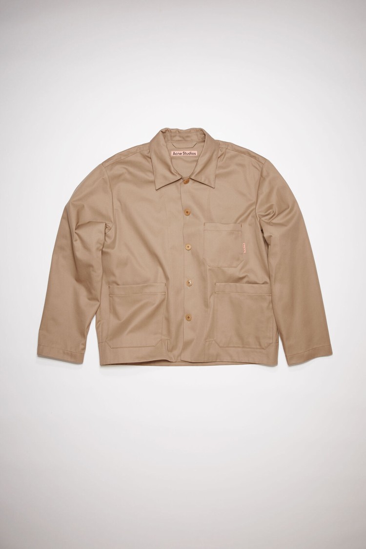 Beige Acne Studios Cotton Twill Men's Jackets | VATY-47903