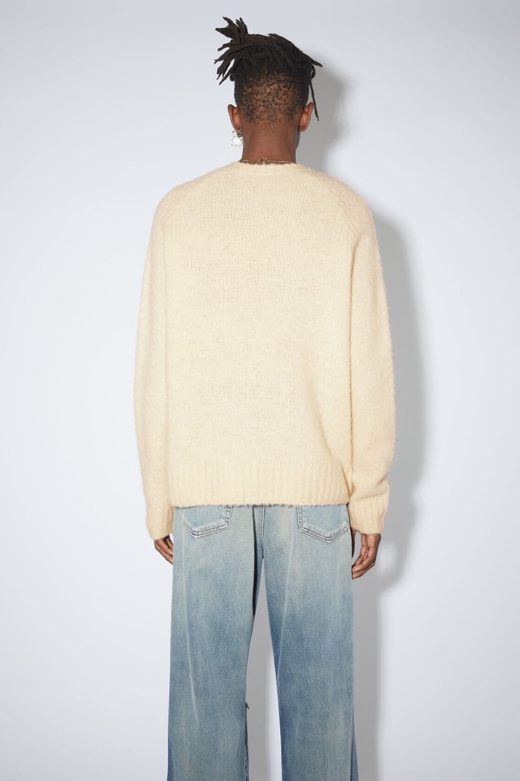 Beige Acne Studios Crew Neck Jumper Men's Knitwear | BVEZ-71429