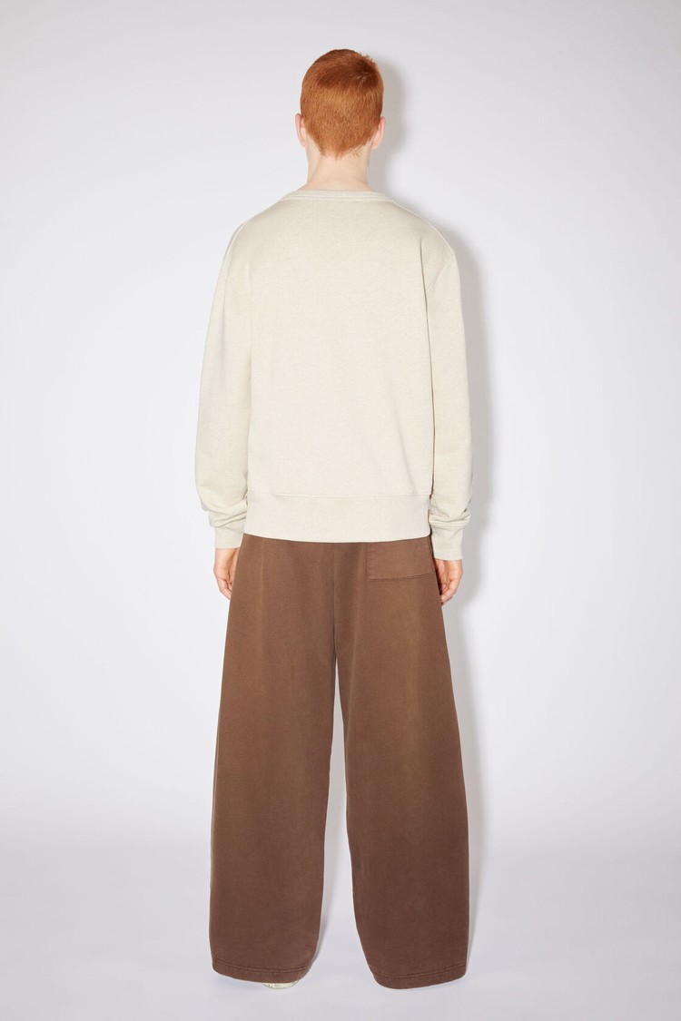 Beige Acne Studios Crew Neck Men's Sweatshirts | CMNV-09781