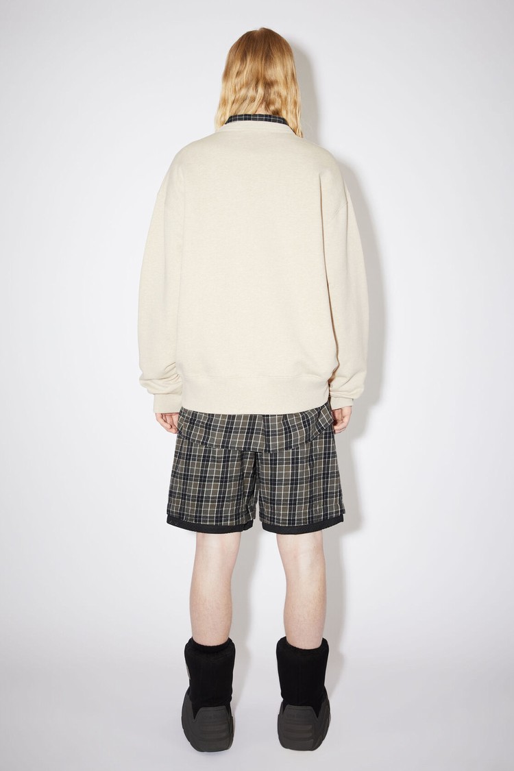 Beige Acne Studios Crew Neck Men's Sweatshirts | OVBH-58716