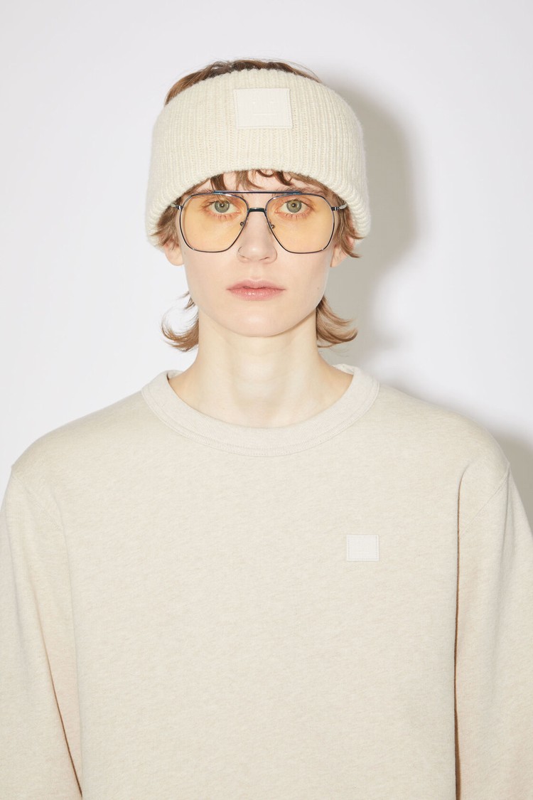 Beige Acne Studios Crew Neck Women's Sweatshirts | IRWG-39270