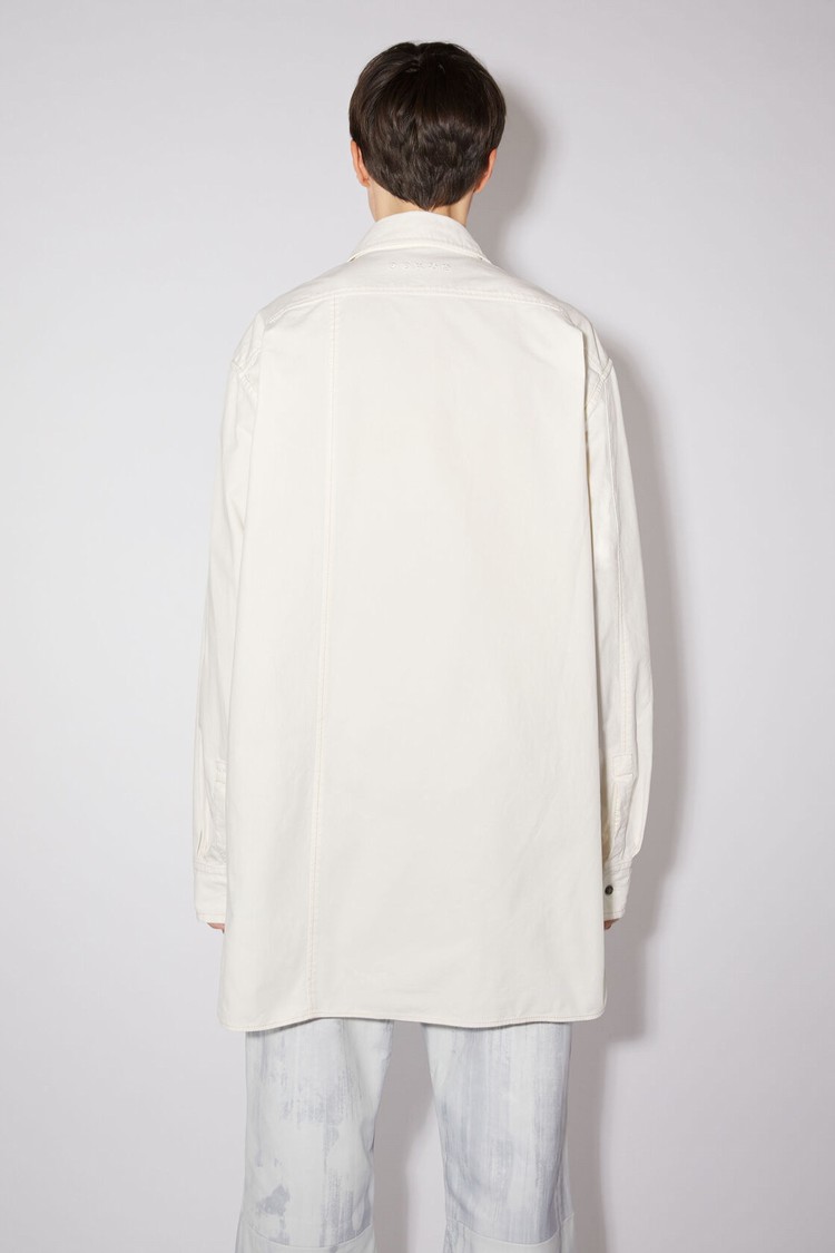 Beige Acne Studios Denim Button-up Women's Shirts | ASMV-48679