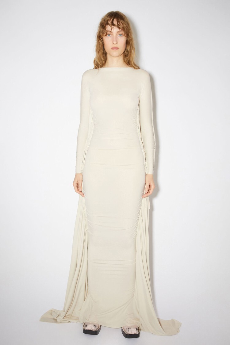 Beige Acne Studios Draped Women\'s Dress | RPDA-43701