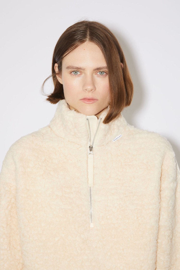 Beige Acne Studios Fleece Women's Jackets | RVQH-90568