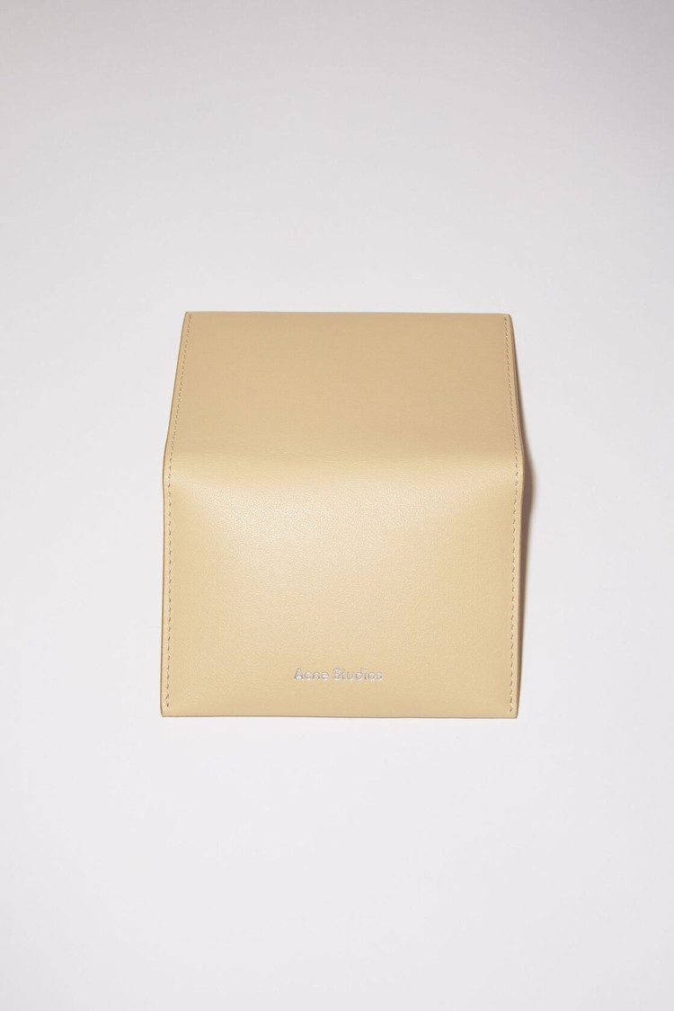 Beige Acne Studios Folded Card Holder Card Case | SLUK-72183