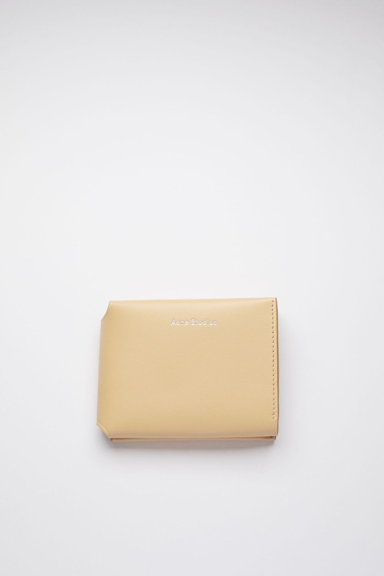 Beige Acne Studios Folded Card Wallet | SNBH-31029