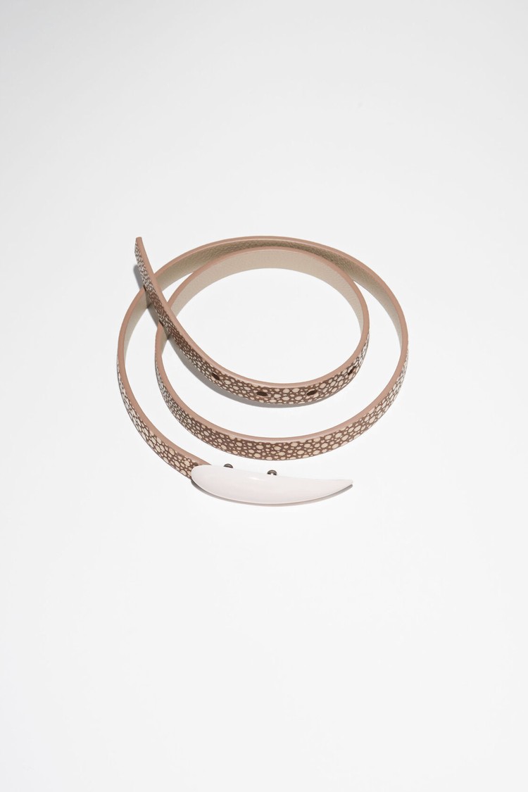 Beige Acne Studios Leather Nail Bracelet Jewellery | NULH-29750