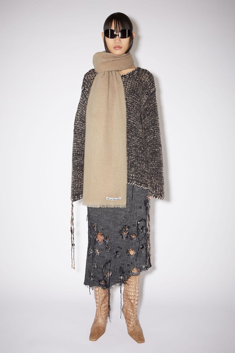 Beige Acne Studios Light Wool - Oversized Scarf | AVGI-09217