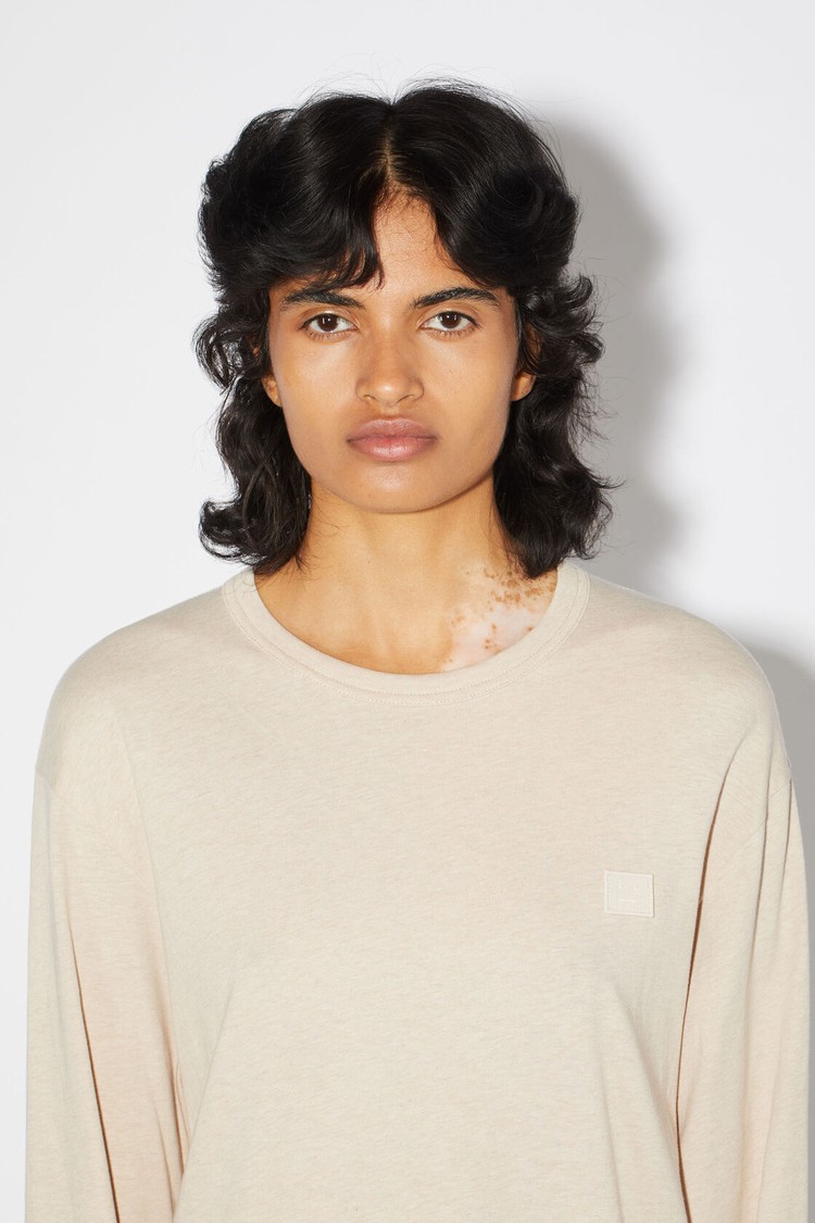 Beige Acne Studios Long Sleeve Women's T Shirts | JUER-68724