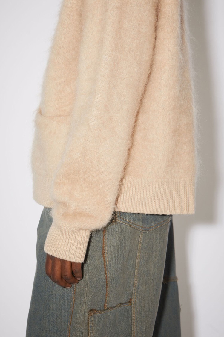 Beige Acne Studios Mohair Wool Fluffy Women's Cardigan | ICGP-30941