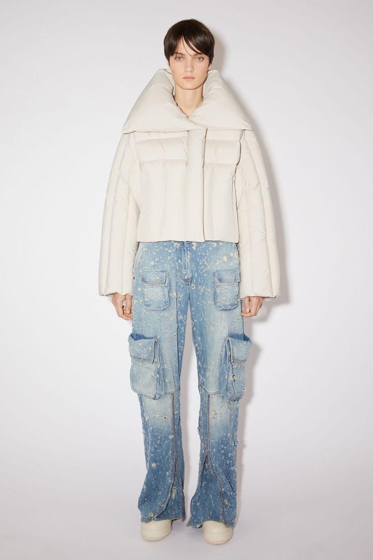 Beige Acne Studios Puffer Women\'s Jackets | YVSR-85674