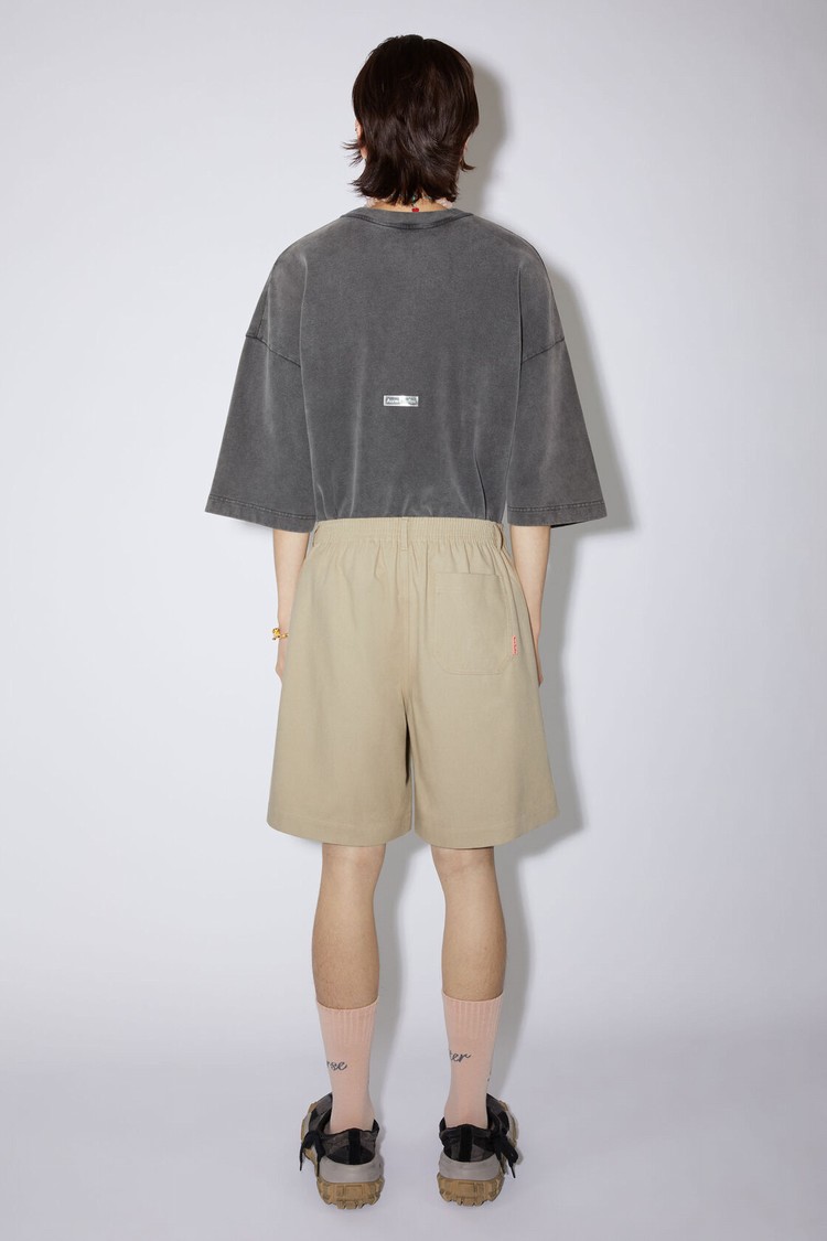 Beige Acne Studios Regular Fit Men's Shorts | DXCF-83617