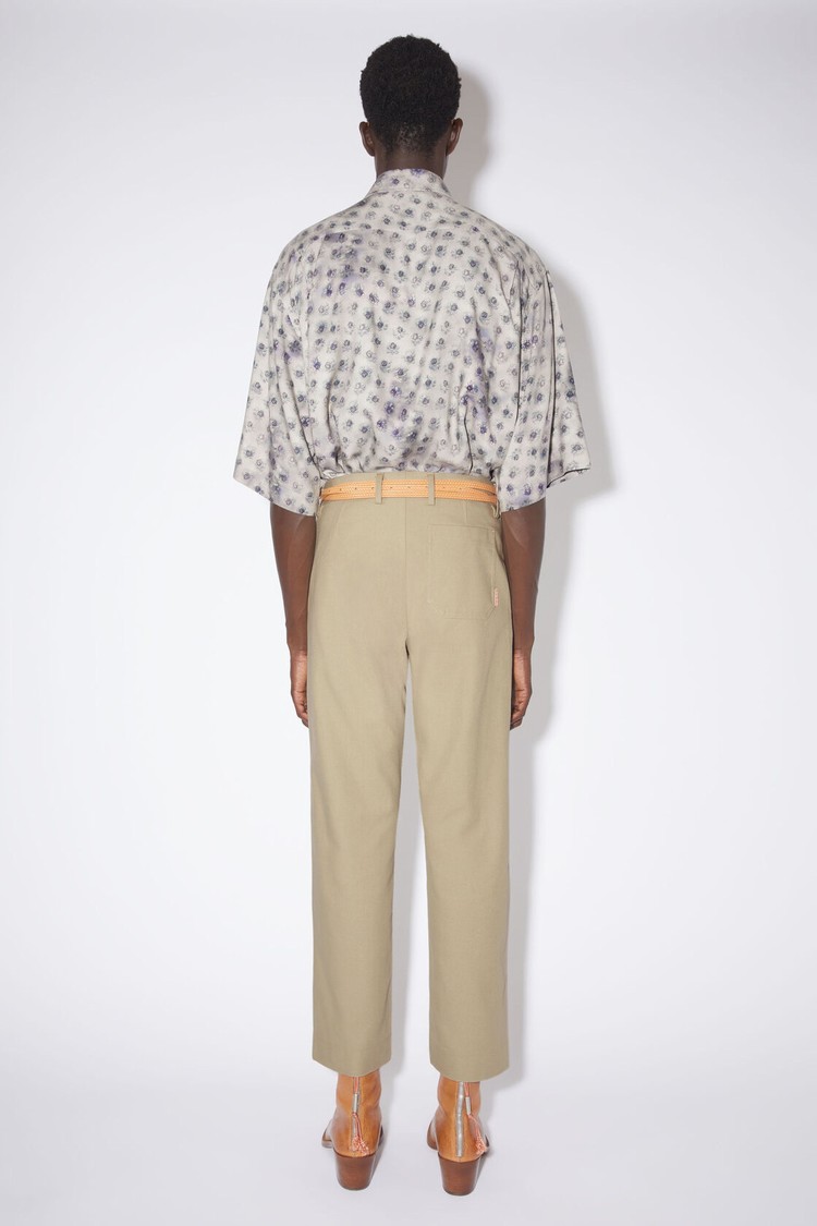 Beige Acne Studios Regular Fit Men's Trousers | GQXF-09736