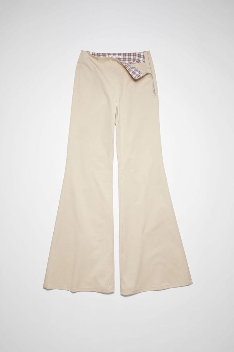 Beige Acne Studios Regular Fit Women's Trousers | SMZC-36245