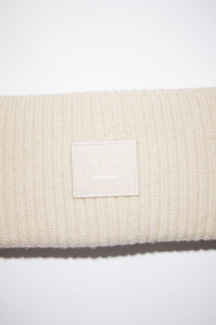 Beige Acne Studios Ribbed Knit Headband Beanie | MEGA-01394