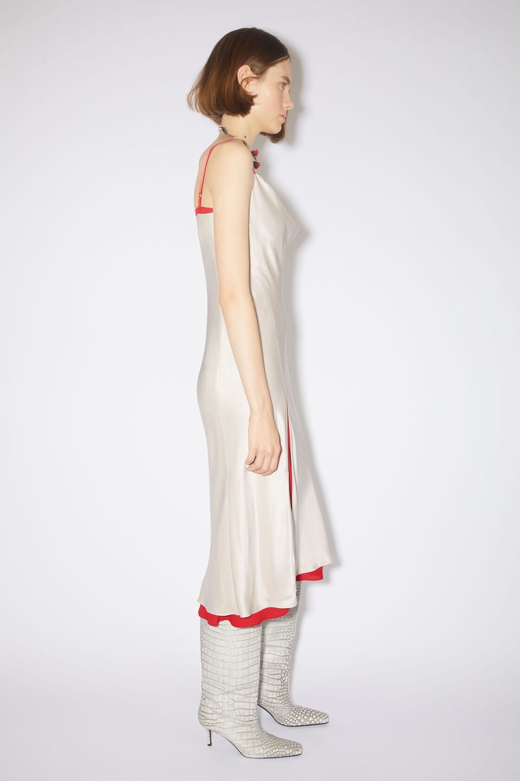 Beige Acne Studios Satin Slip Women's Dress | BJYL-35084