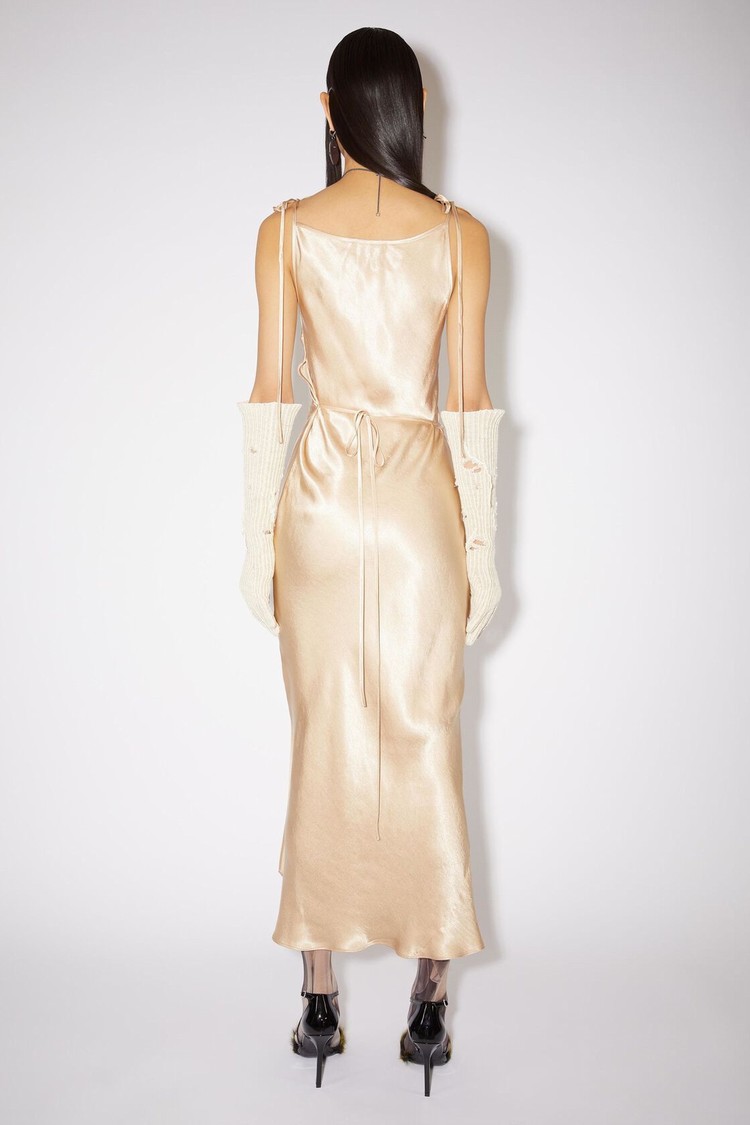 Beige Acne Studios Satin Women's Dress | NOBF-54620