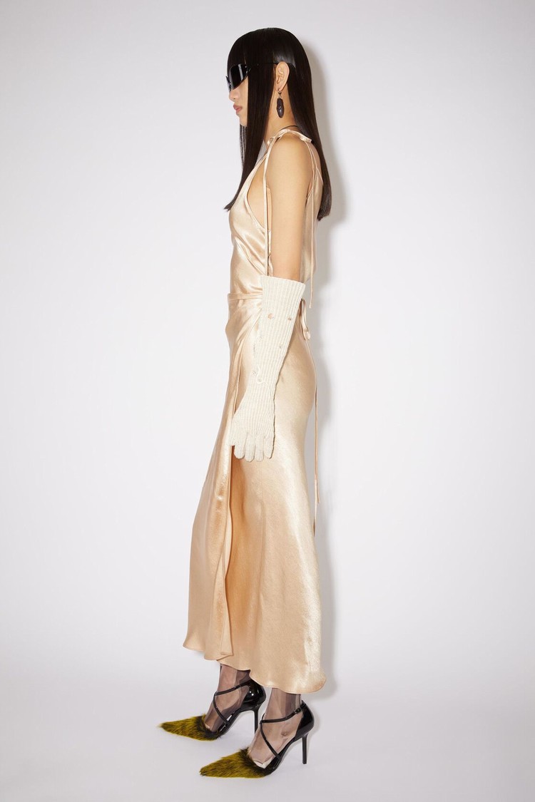 Beige Acne Studios Satin Women's Dress | NOBF-54620