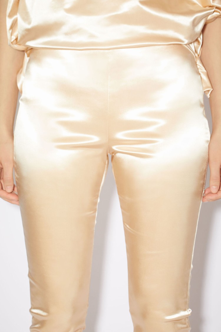 Beige Acne Studios Satin Women's Trousers | UCIK-64315