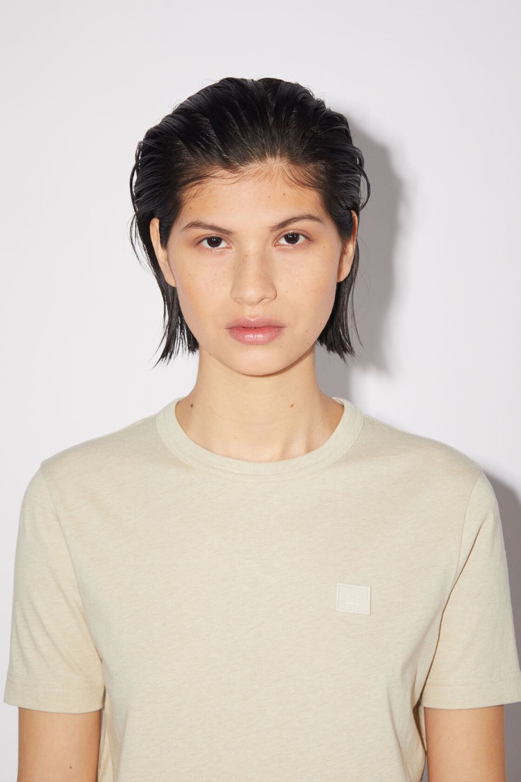 Beige Acne Studios Slim Fit Women's T Shirts | SHKF-51230