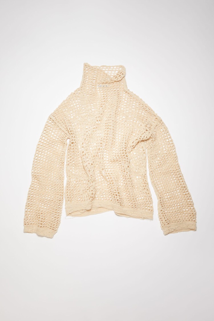 Beige Acne Studios Wool Blend Jumper Men's Knitwear | INPR-06397