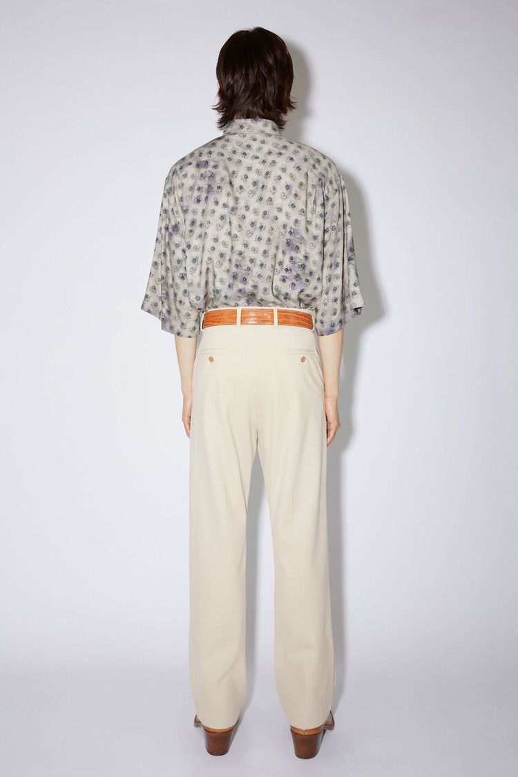 Beige Acne Studios Woven Men's Trousers | LTZS-46819