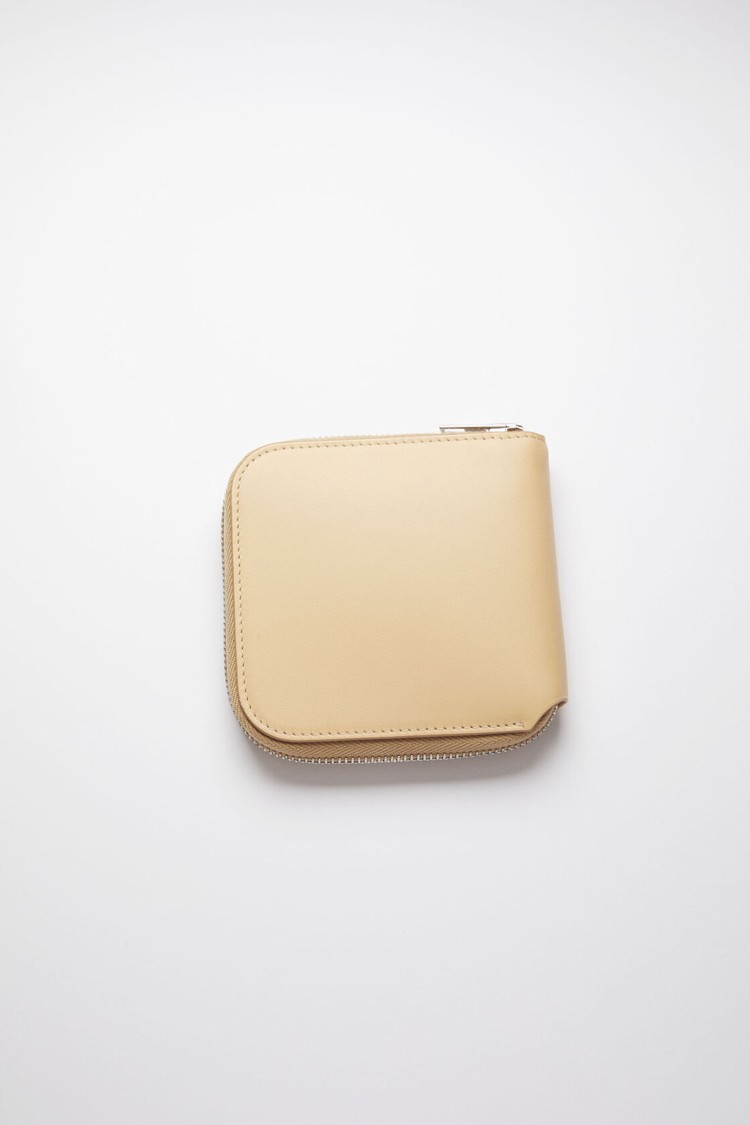 Beige Acne Studios Zippered Wallet | EMIU-26354