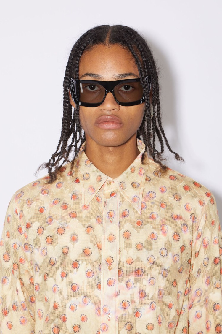 Beige / Pink Acne Studios Button-up Men's Shirts | OFGE-86035