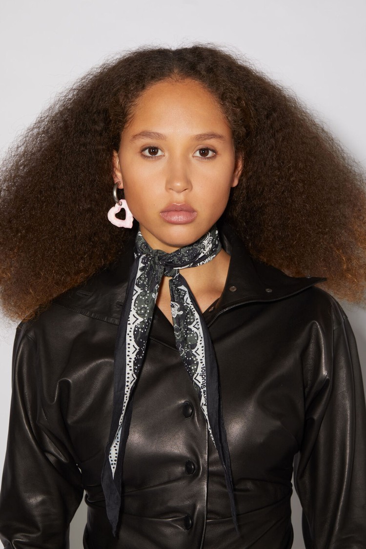 Black Acne Studios Bandana Print Scarf | HOMV-18374