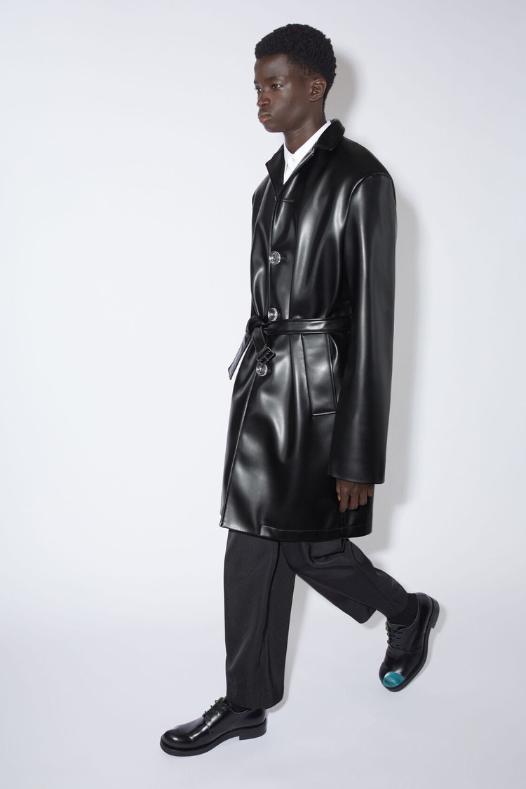 Black Acne Studios Belted Men's Coats | AYTV-82473