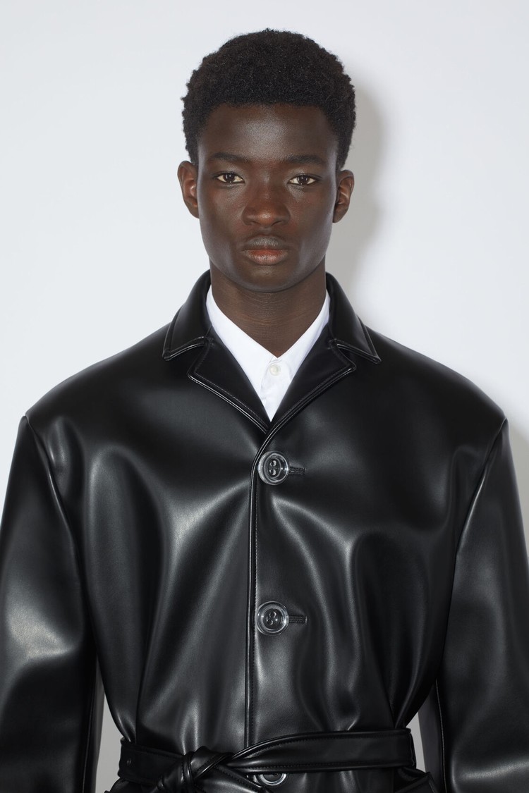 Black Acne Studios Belted Men's Coats | AYTV-82473