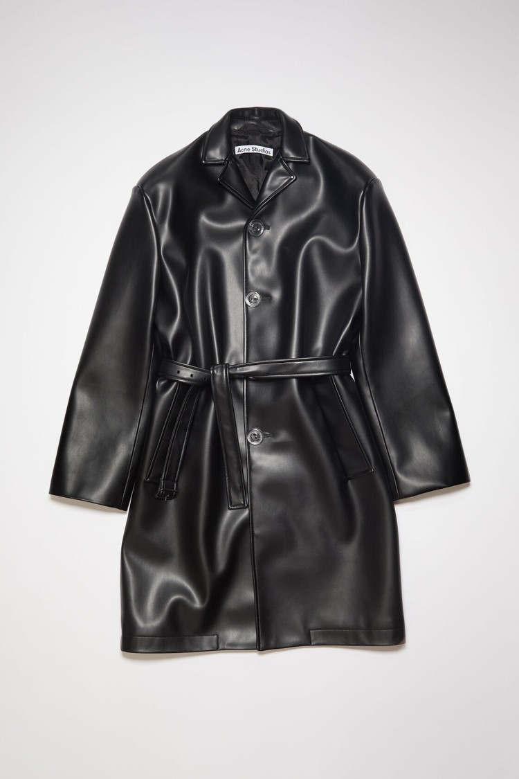 Black Acne Studios Belted Men's Coats | AYTV-82473