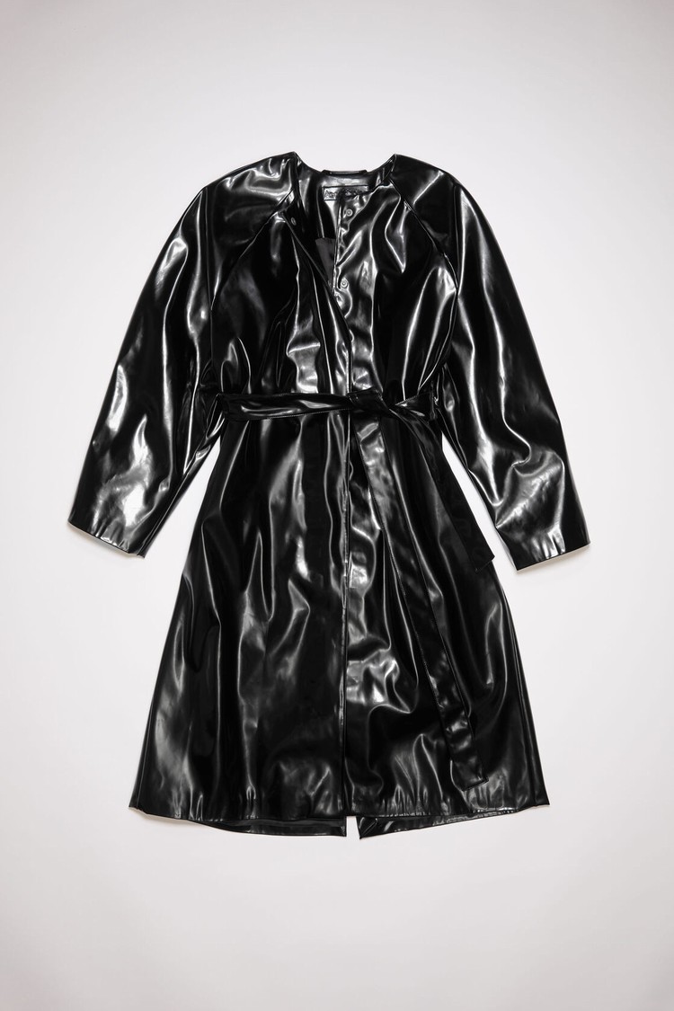 Black Acne Studios Belted Women's Coats | NWHL-14852