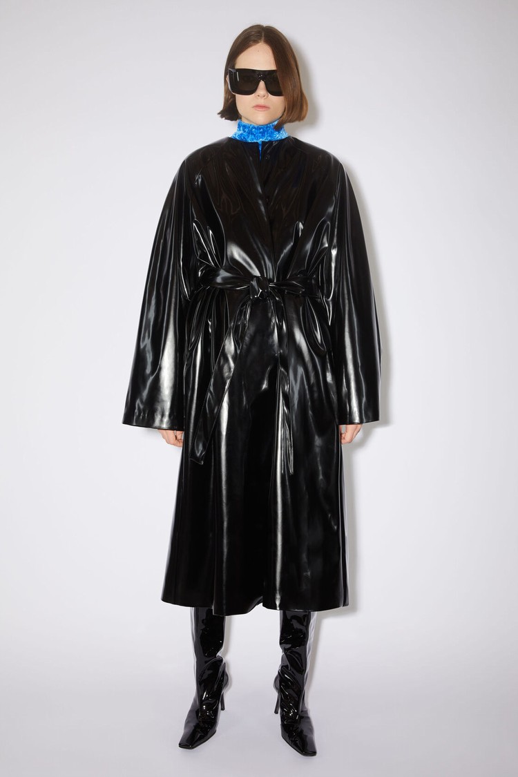 Black Acne Studios Belted Women\'s Coats | NWHL-14852