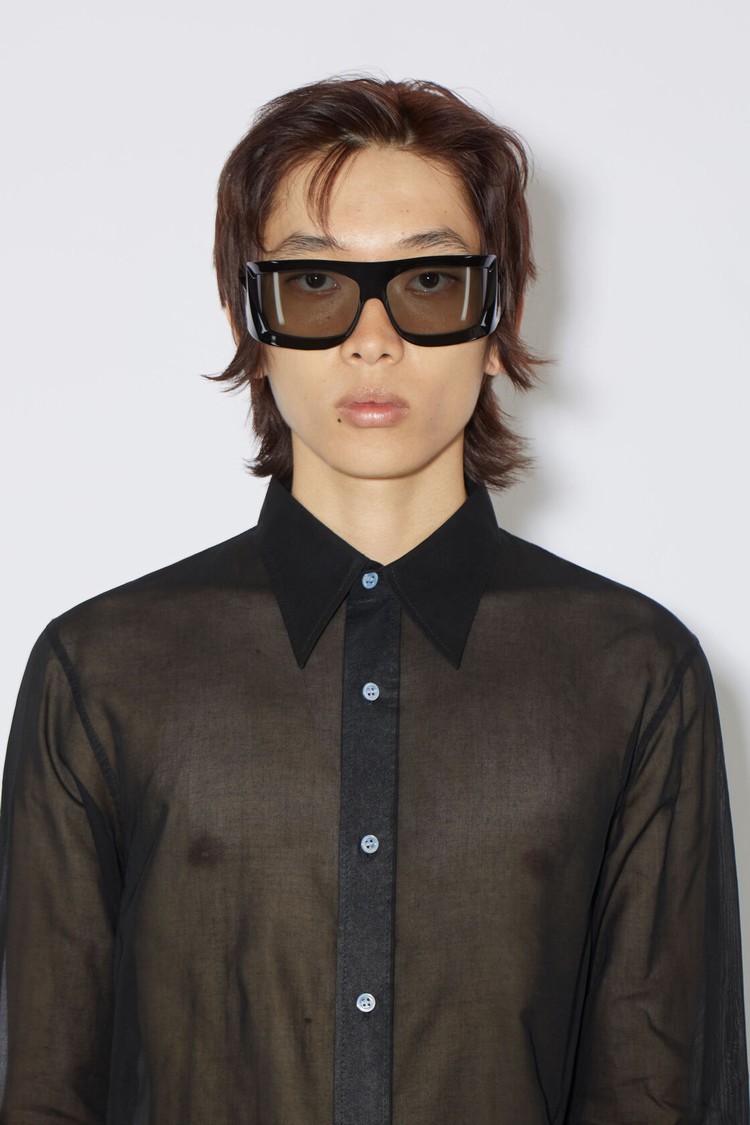 Black Acne Studios Button-up Men's Shirts | CYRX-51348