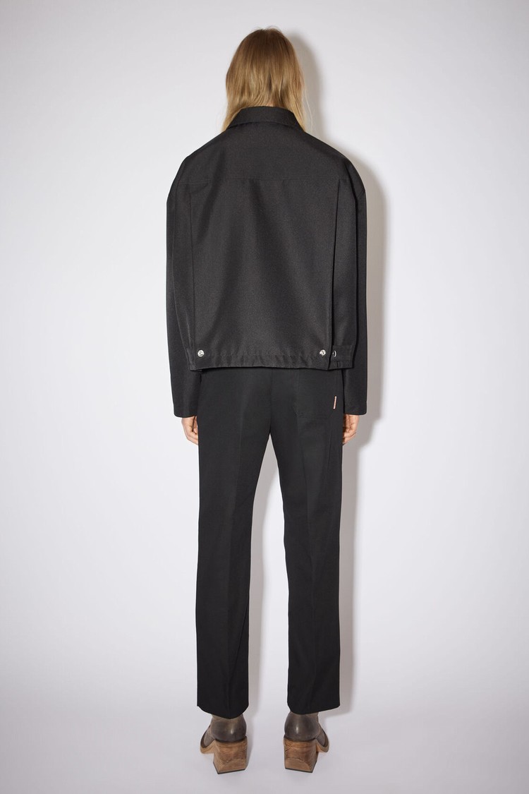 Black Acne Studios Casual Twill Men's Jackets | QSNC-21607