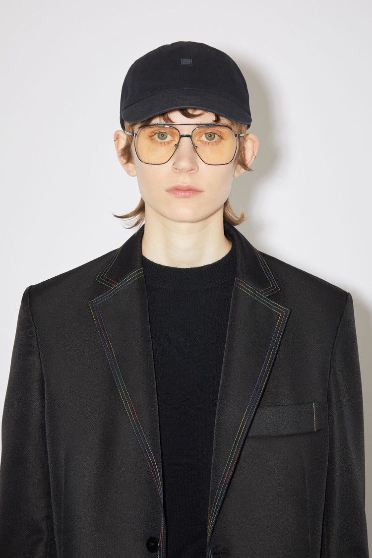 Black Acne Studios Cotton Baseball Caps | KECQ-69804