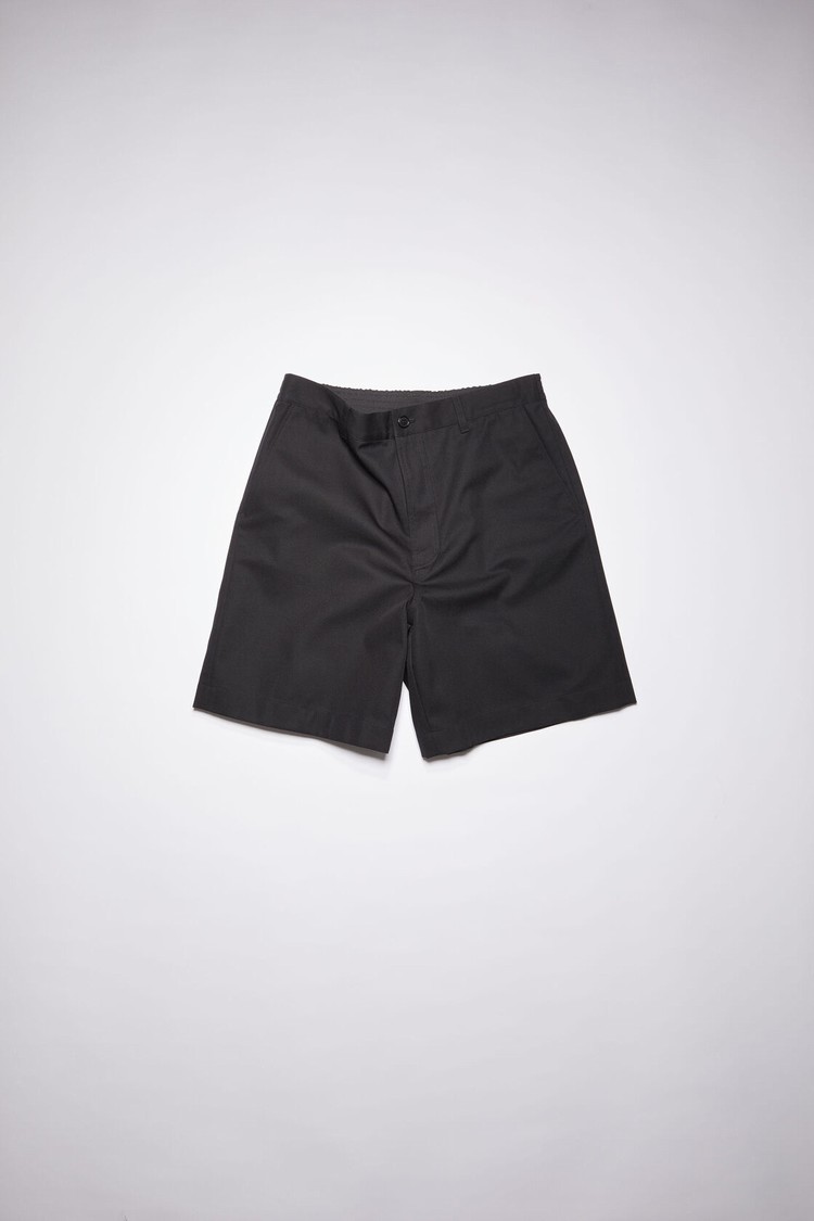 Black Acne Studios Cotton Blend Men's Shorts | HNIM-98406