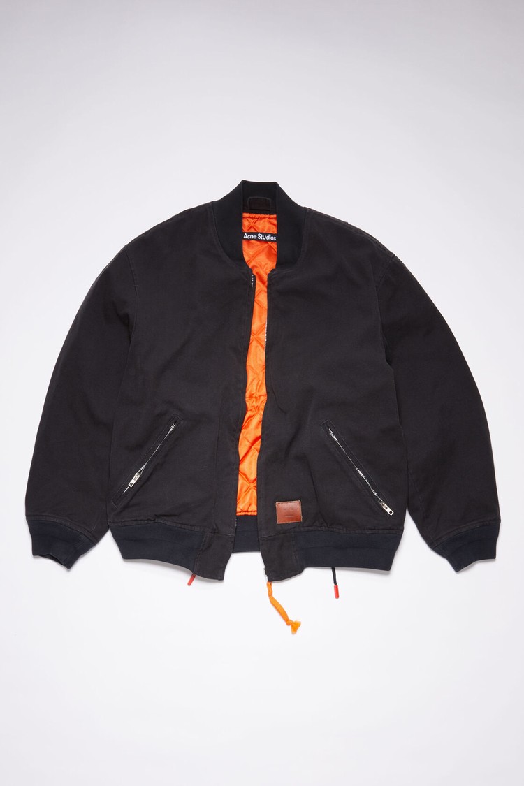 Black Acne Studios Cotton Bomber Men's Jackets | MQCA-47926