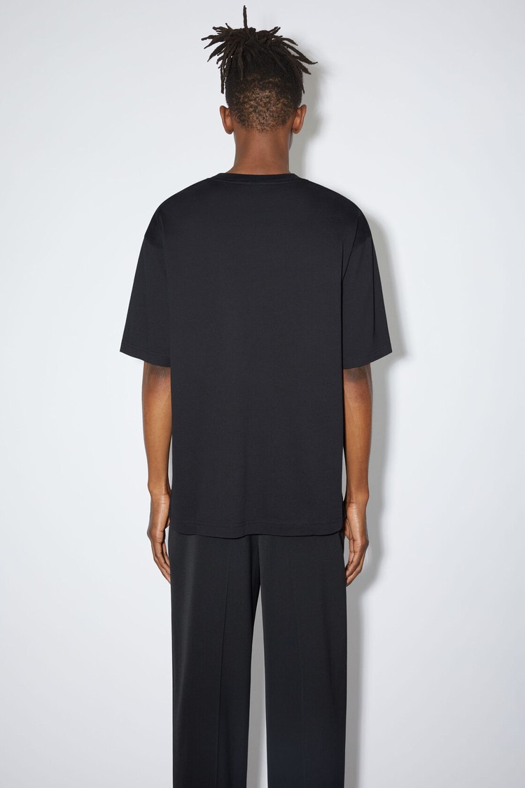 Black Acne Studios Cotton Men's T Shirts | OEUN-24860