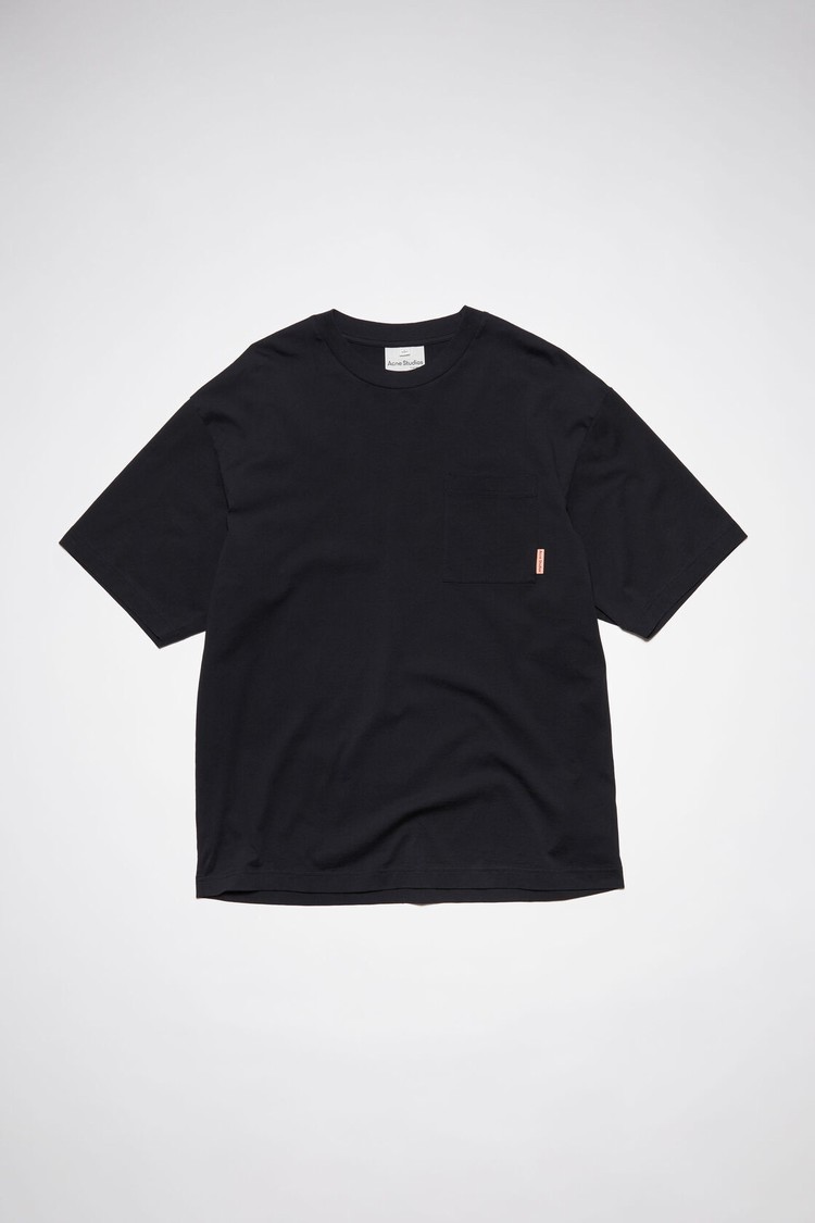 Black Acne Studios Cotton Men's T Shirts | OEUN-24860