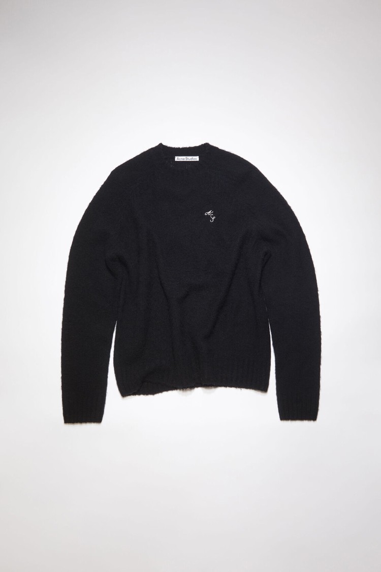 Black Acne Studios Crew Neck Jumper Men's Knitwear | DJFE-49276