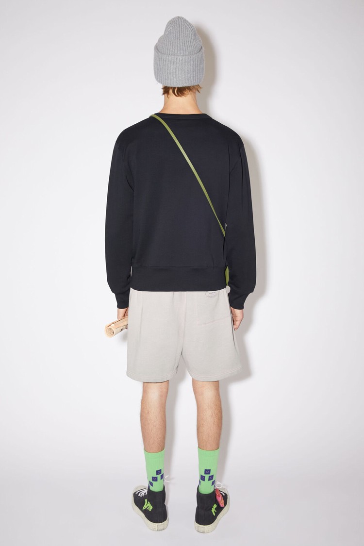 Black Acne Studios Crew Neck Men's Sweatshirts | KZUX-15203