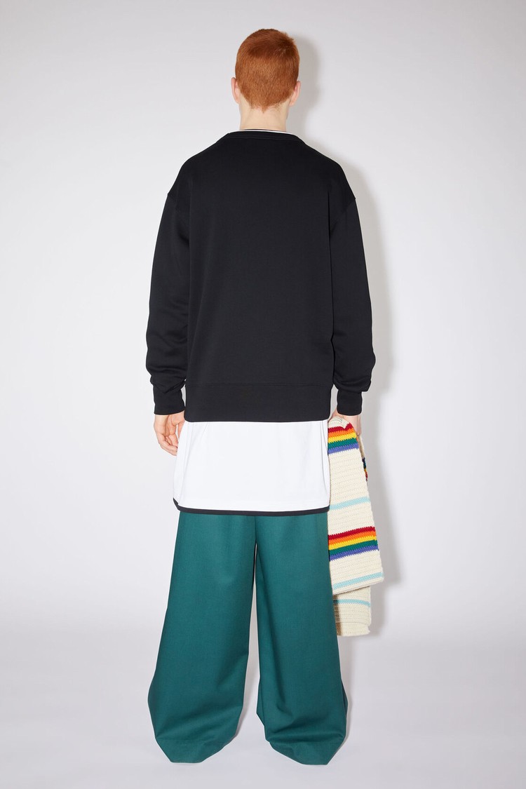 Black Acne Studios Crew Neck Men's Sweatshirts | UMAR-42619