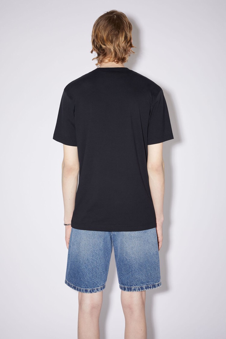 Black Acne Studios Crew Neck Men's T Shirts | ABZX-36019