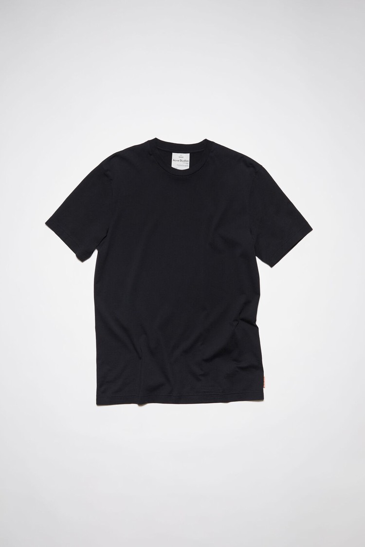 Black Acne Studios Crew Neck Men's T Shirts | ABZX-36019