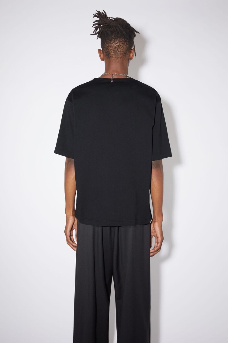 Black Acne Studios Crew Neck Men's T Shirts | OLVR-79502