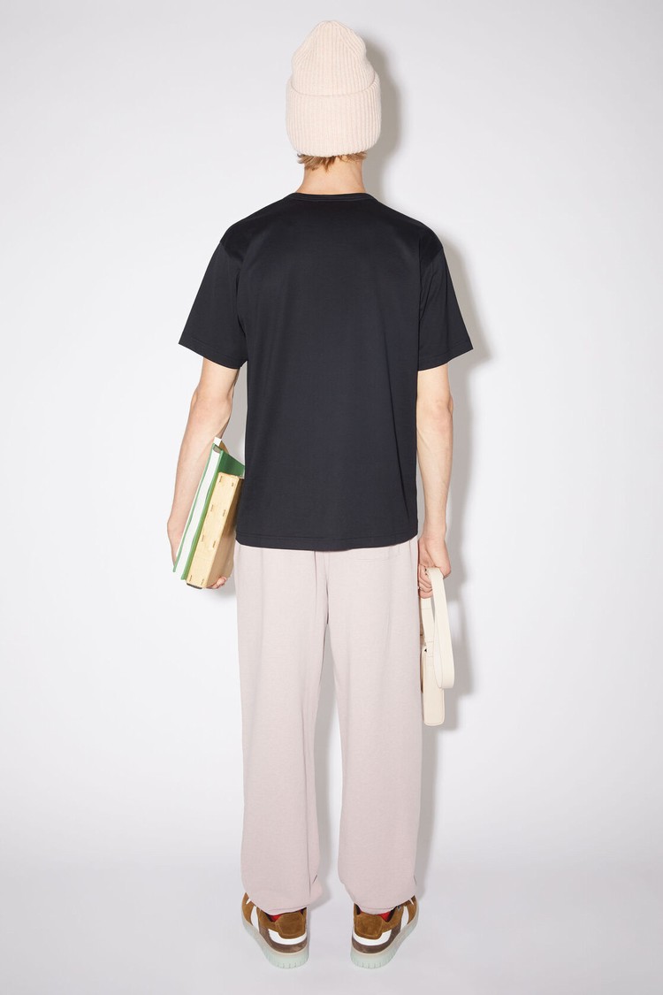 Black Acne Studios Crew Neck Men's T Shirts | VHNX-78453